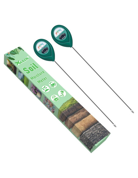 Medidor de Humedad del Suelo XLUX 14 cm para Jardinería - Paquete de 2 Medidor de Humedad del Suelo XLUX 14 cm para Jardinería - Paquete de 2