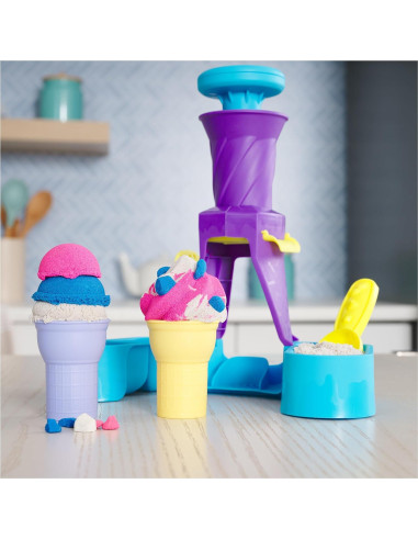 Kinetic Sand Estación de Helados 400g con Conos y Herramientas