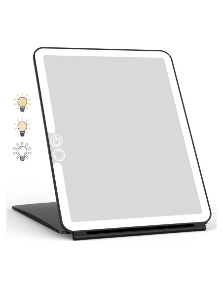Espejo de Maquillaje WEILY Portátil LED 72 Luces Táctil Negro Espejo de Maquillaje WEILY Portátil LED 72 Luces Táctil Negro