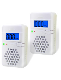 Paquete de 2 Detectores de Monóxido de Carbono USBNOVEL