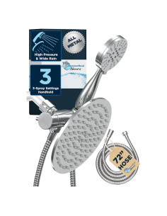 Cabezal de Ducha DUAL HammerHead Showers 20,32 cm Cromo