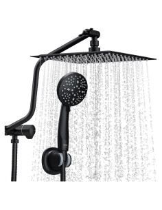 Cabezal de Ducha de Lluvia WRISIN 10" con Spray de Mano 6 Funciones