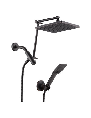 Cabezal de Ducha Doble BRIGHT SHOWERS 8" con Brazo Extensión