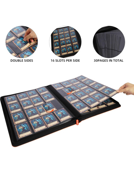 Carpeta de Tarjetas DTCGBIN CB Naranja 1024 Cartas Carpeta de Tarjetas DTCGBIN CB Naranja 1024 Cartas