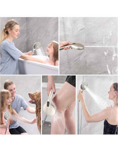 Cabezal de Ducha BRIGHT SHOWERS Doble Alta Presión 9 Modos