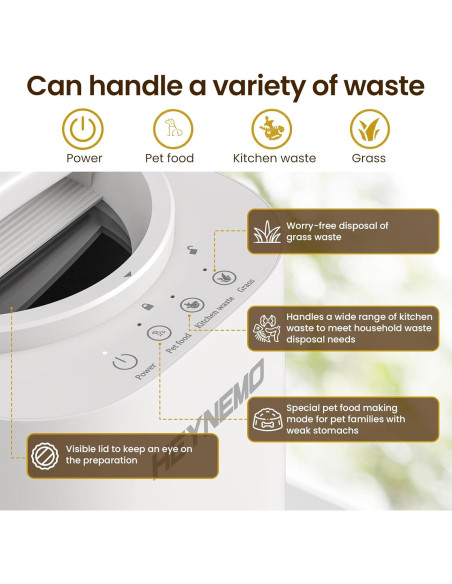 Compostador Eléctrico HEYNEMO 4L para Cocina y Jardín Compostador Eléctrico HEYNEMO 4L para Cocina y Jardín