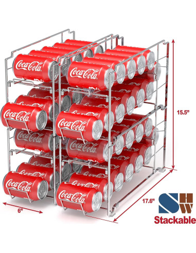 Dispensador de Latas Simple Houseware Cromo Paquete de 4