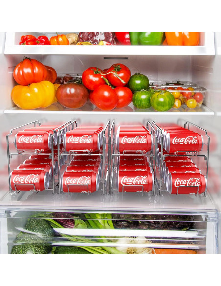 Dispensador de Latas Simple Houseware Cromo Paquete de 4 Dispensador de Latas Simple Houseware Cromo Paquete de 4