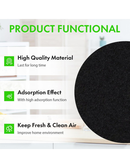 Filtros de carbón activado ENLOY para cubos de compostaje 12u Filtros de carbón activado ENLOY para cubos de compostaje 12u