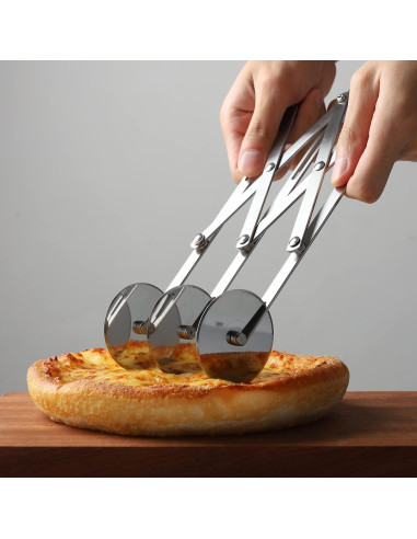 Cortador de Pizza 3 Ruedas Evannt Acero Inoxidable 26 cm