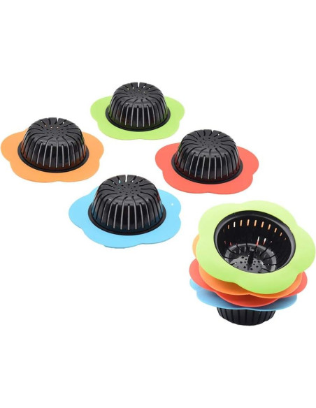 Colador de Fregadero Tmflove 4 Piezas Multicolor 11.4 cm Colador de Fregadero Tmflove 4 Piezas Multicolor 11.4 cm