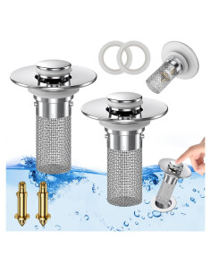 Colador de desagüe emergente TopmeiUP 2pcs acero inoxidable