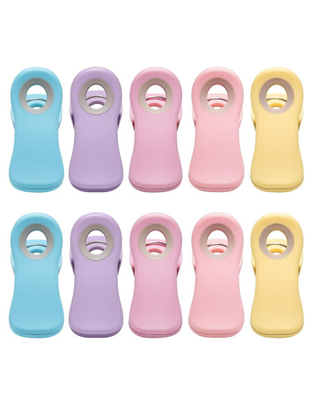 Clips Magnéticos Hasanni para Comida - Paquete de 10 Colores Pastel Clips Magnéticos Hasanni para Comida - Paquete de 10 Colores Pastel