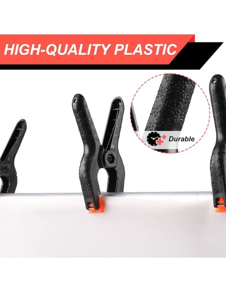 Paquete de 12 abrazaderas de resorte Romeda 8.89 cm Negro Paquete de 12 abrazaderas de resorte Romeda 8.89 cm Negro