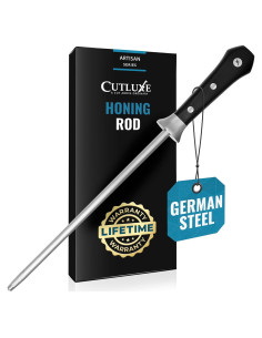 Varilla de Afilado Cutluxe 25,4 cm Acero Inoxidable Ergonómico