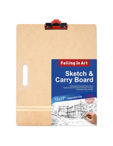 Tablero de Dibujo Portátil Falling in Art 33x43 cm con Clip