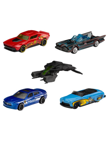 Hot Wheels Batman 5-Pack - Set de 5 Coches 1:64 Temáticos