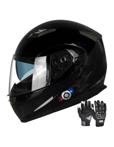 Casco Bluetooth FreedConn BM2-S Modular Mediano Negro Brillante