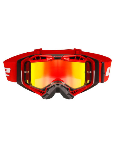 Gafas de Goggle LS2 Aura Pro Negro/Rojo Lente Iridium