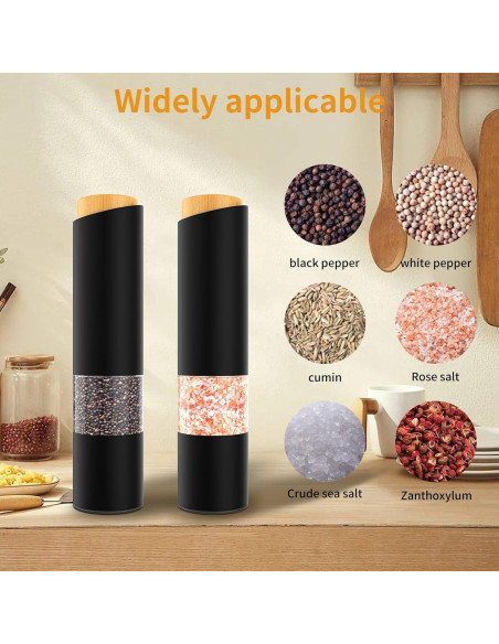 Juego de Molinillos Eléctricos de Sal y Pimienta JOBKIM& Juego de Molinillos Eléctricos de Sal y Pimienta JOBKIM&