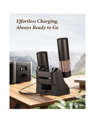 Juego de Molinillos Eléctricos de Sal y Pimienta WONMAKE