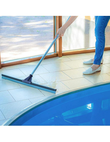 Escobilla de Piso DSV Estándar 76 cm Goma Silicona Mango 131 cm