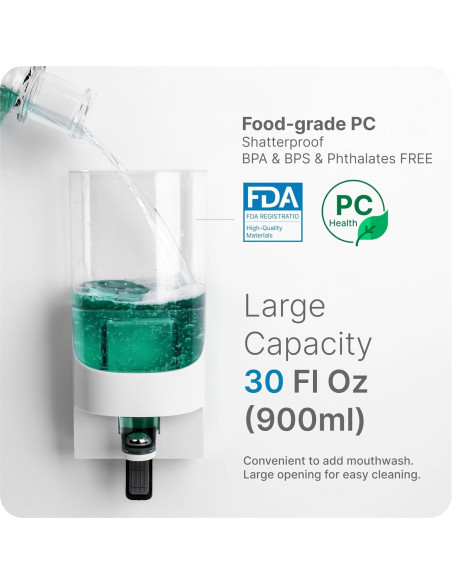 Dispensador de Enjuague Bucal Umimile 900 ml Montado en Pared Dispensador de Enjuague Bucal Umimile 900 ml Montado en Pared