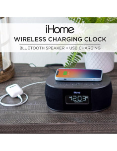 Reloj Despertador Digital iHome iBTW38 con Cargador Inalámbrico 2