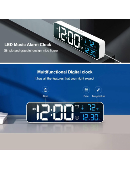 Reloj Despertador Digital Abovsare 8810 Pantalla Grande Reloj Despertador Digital Abovsare 8810 Pantalla Grande