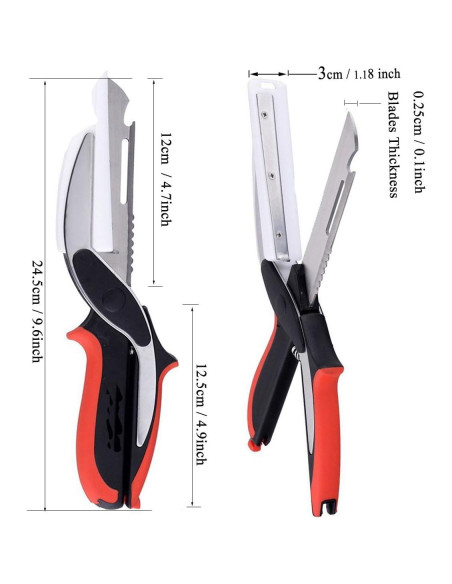 Tijeras de Cocina Aesmillion con Tabla Cortadora 11.94 cm Tijeras de Cocina Aesmillion con Tabla Cortadora 11.94 cm