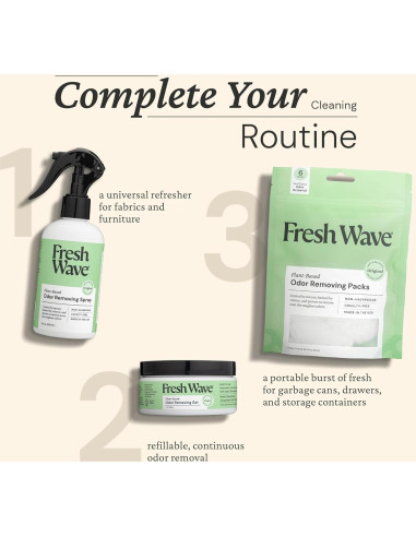 Gel Eliminador de Olores Fresh Wave 198 g - Paquete de 3