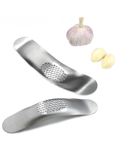 Prensa de Ajo Acero Inoxidable WHTCHSU con Pelador Silicona