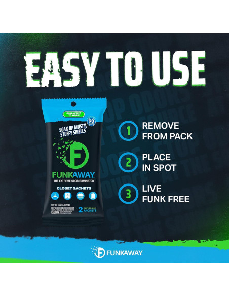 FunkAway Eliminador de Olores Sachet 110g para Closet FunkAway Eliminador de Olores Sachet 110g para Closet