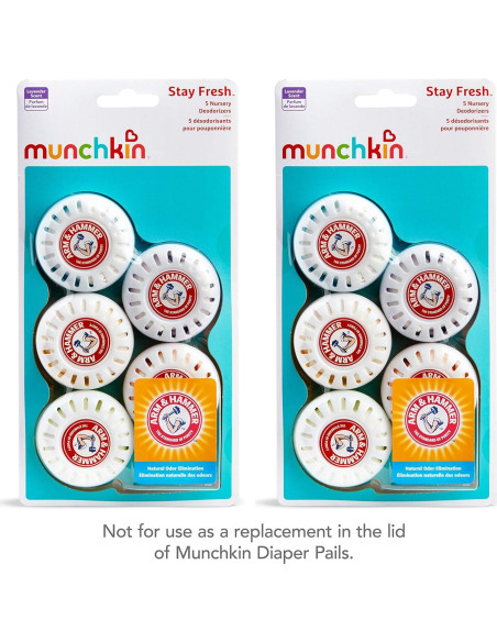 Ambientadores Arm & Hammer Munchkin, 10 Discos Lavanda/Cítricos Ambientadores Arm & Hammer Munchkin, 10 Discos Lavanda/Cítricos