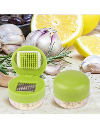 Prensa de Ajo Woonmart Acero Inoxidable 2 Pcs con Pelador