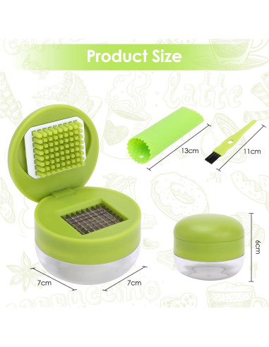 Juego de Prensa de Ajo PINYUE 2 Piezas Acero Inoxidable