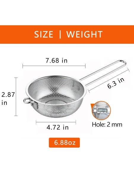 Colador de Acero Inoxidable GREATLINK 19.5 cm con Mango Colador de Acero Inoxidable GREATLINK 19.5 cm con Mango