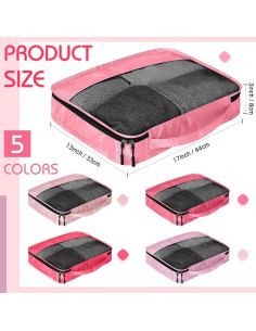 5 Cubos de Empaque Bulyoou Rosa para Maleta L 2