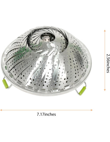 Cesta de Vapor de Acero Inoxidable ICECIE 2 Capas 18 cm