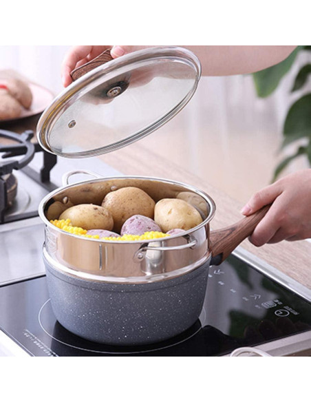 Cesta de Acero Inoxidable DOITOOL 18cm para Cocinar al Vapor Cesta de Acero Inoxidable DOITOOL 18cm para Cocinar al Vapor