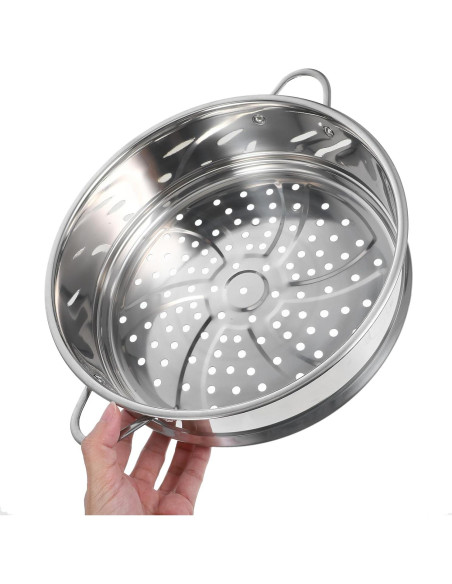 Cesta de Vapor Acero Inoxidable Hemoton 24.9 cm Plata Cesta de Vapor Acero Inoxidable Hemoton 24.9 cm Plata