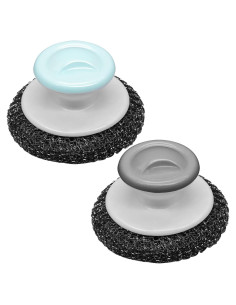 Estropajos de Acero Inoxidable HINGTAI con Mango - 2 Unidades