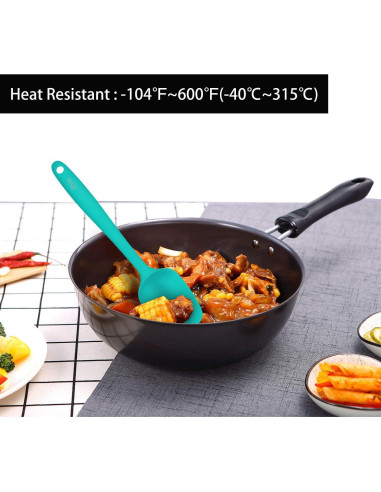 Juego de Espátulas de Silicona HOTEC 5 Piezas Resistente al Calor