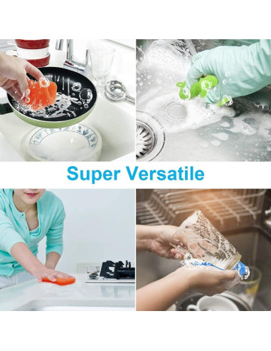 3 Esponjas de Silicona OstWony Grado Alimenticio Multiusos