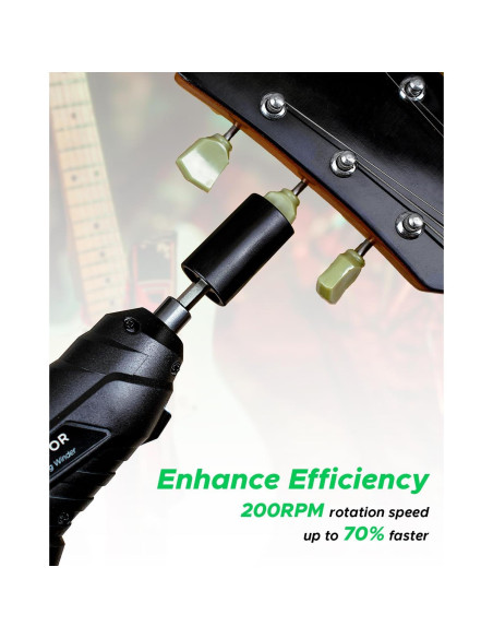 Winder Eléctrico Starfavor para Guitarra y Cuerdas 200RPM Winder Eléctrico Starfavor para Guitarra y Cuerdas 200RPM