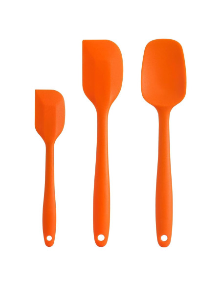 Juego de Espátulas de Silicona Cooptop 3 Piezas Naranja Juego de Espátulas de Silicona Cooptop 3 Piezas Naranja