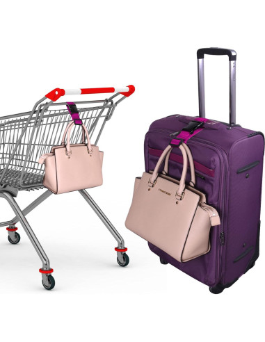 Correa de Equipaje Ajustable Wisdompro 2 Pcs 31 cm Púrpura