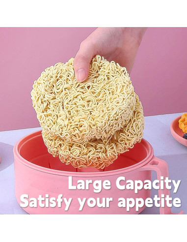 Tazón de Ramen IHVATO Rosa 820 ml Apto Microondas Set 6 Piezas