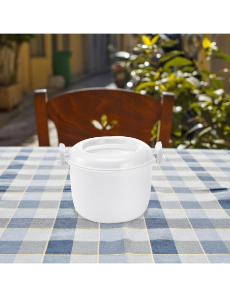 Cocinero de Arroz Portátil Angoily 1L 600W Azul Microondas Cocinero de Arroz Portátil Angoily 1L 600W Azul Microondas