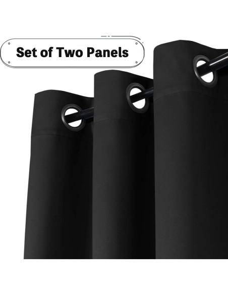 Cortinas Blackout Turquoize 2 Paneles 132x160 cm Negros Cortinas Blackout Turquoize 2 Paneles 132x160 cm Negros
